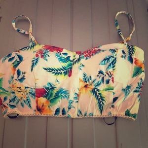 Tropical Forever 21 Crop Top